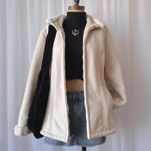 Croft & Barrow Cream Teddy Jacket